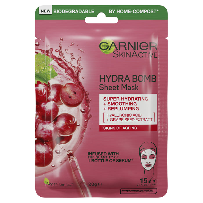 Garnier Hydrabomb Tissue Mask Grape Seed