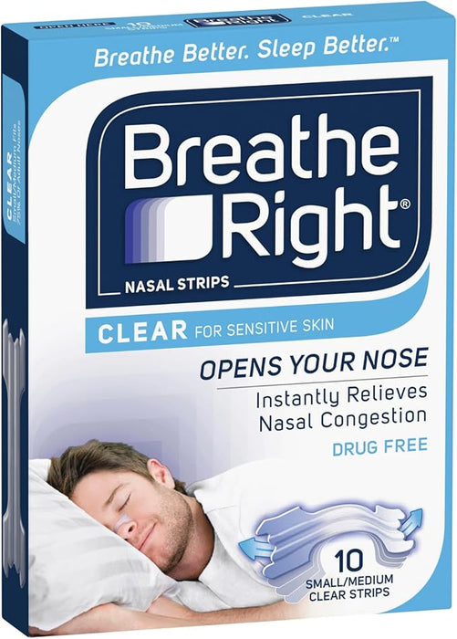 Breathe Right Nasal Strips Clear Regular 10