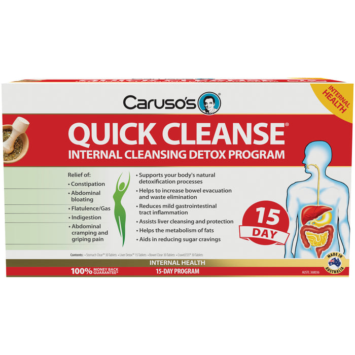 Caruso's Quick Cleanse Internal Cleansing Detox Program 15 Day Kit
