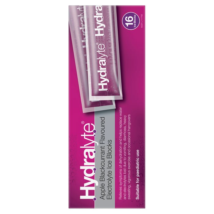 Hydralyte Rehydration Ice Blocks Apple Blackcurrant 16