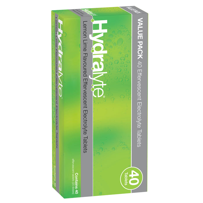 Hydralyte Effervescent Tablets Lemon/Lime 40 Tablets