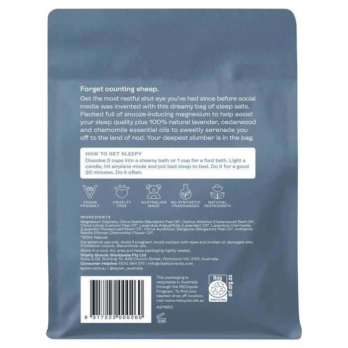 Epzen Magnesium Bath Crystals Sleep 900g.