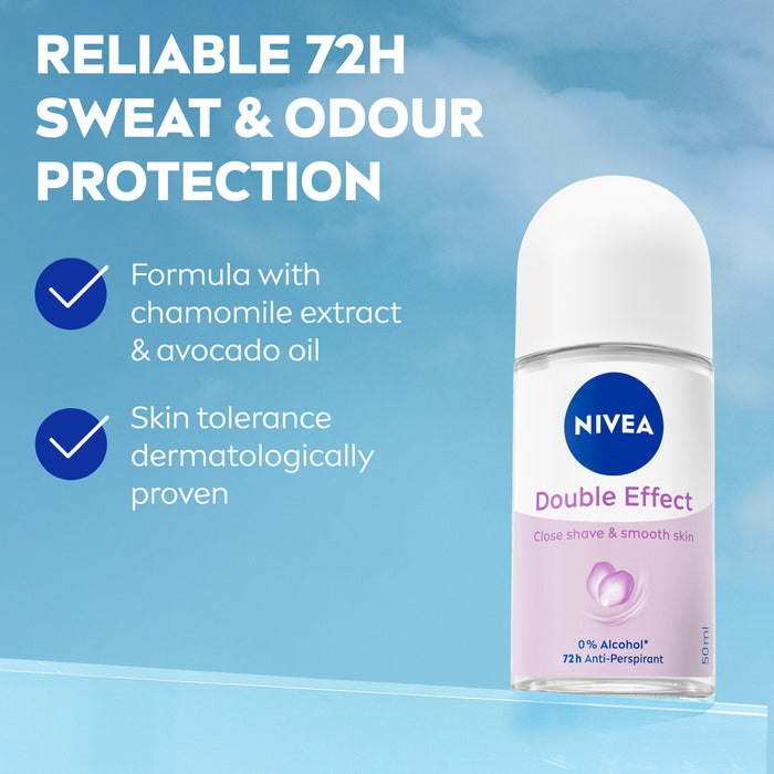 Nivea Women Deodorant Double Effect Violet Senses Roll On 50ml.