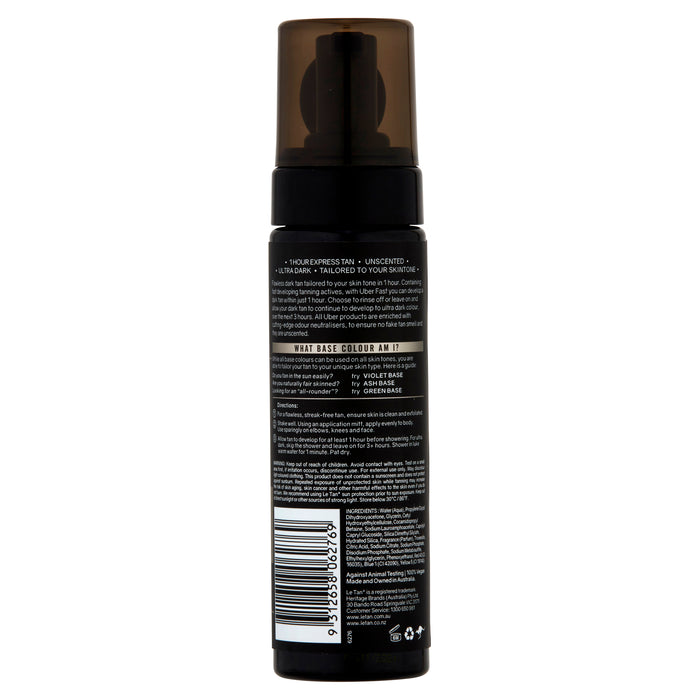 Le Tan Uber Dark Fast Ash Base 200ml