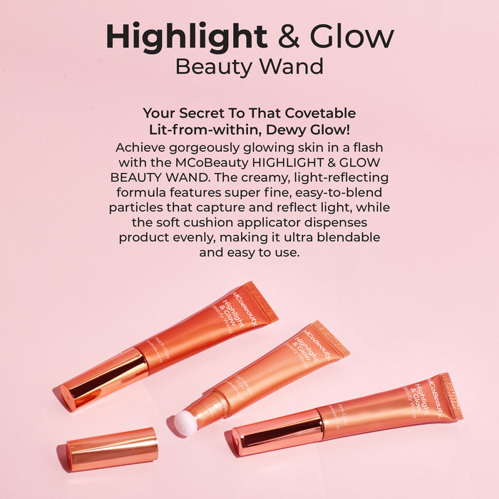 MCo Beauty Highlight & Glow Beauty Wand Champagne Glow