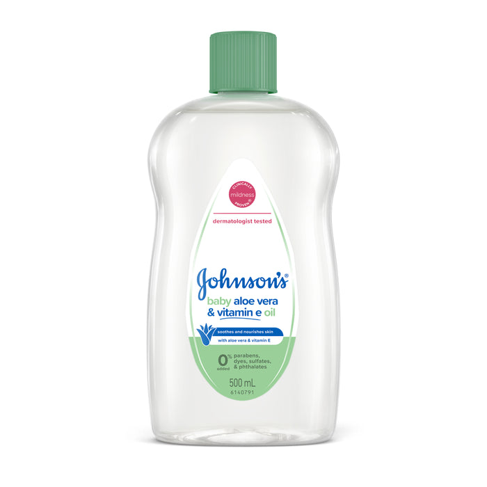 Johnson's Baby Oil  Aloe Vera and Vitamin E 500ml.