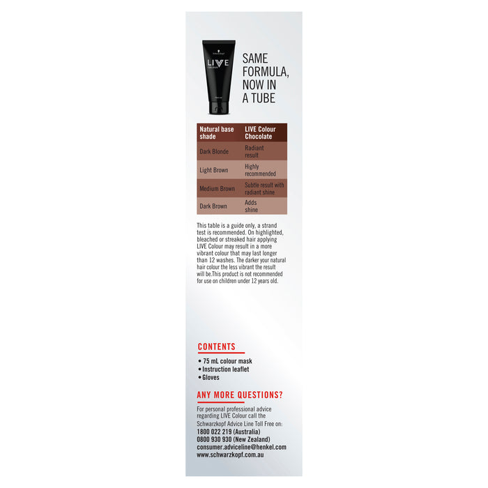 Schwarzkopf Live Colour Chocolate 75mL