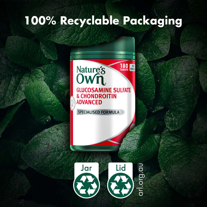 Nature's Own Glucosamine Sulphate with Chondroitin Advanced 180 Tablets.