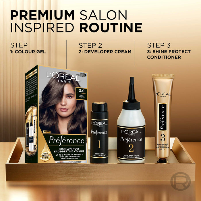 L'Oreal Preference 3 Darkest Brown.