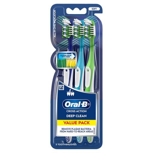 Oral B Cross Action Toothbrush Vitalizer 3 Pack.