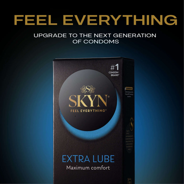 Ansell Lifestyles Condoms Skyn Extra Lube Latex Free 10 Pack