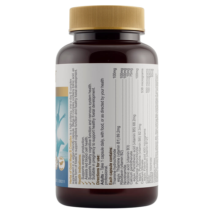 Herbs Of Gold Mega B Complex 60 Capsules