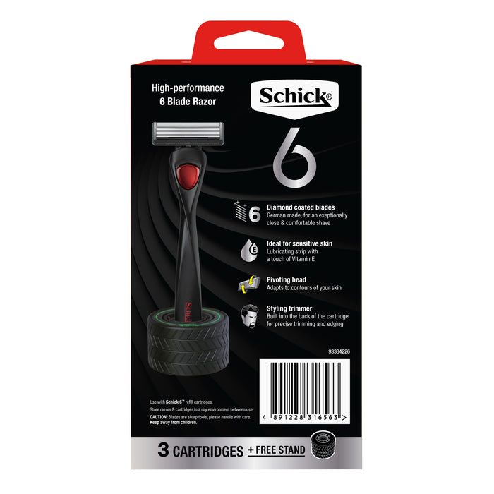 Schick High Peroformance 6 Blade Razor Kit+3 Cartridges