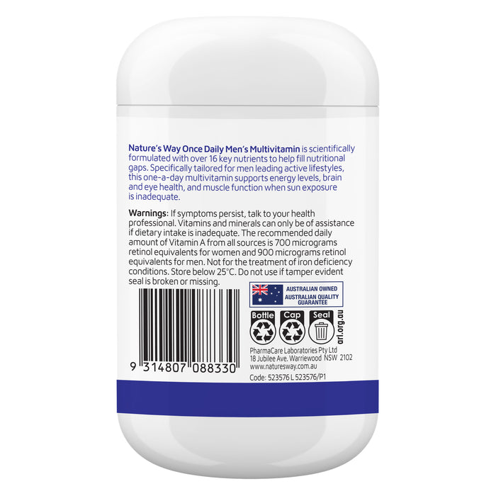 Nature's Way Mens Multi Vitamin 120 Tablets