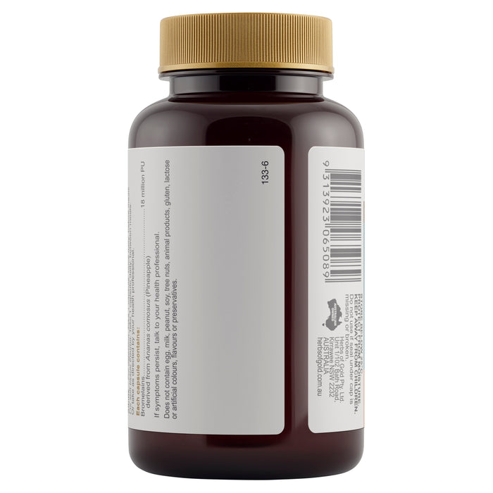 Herbs Of Gold Bromelain Forte 60 Capsules.