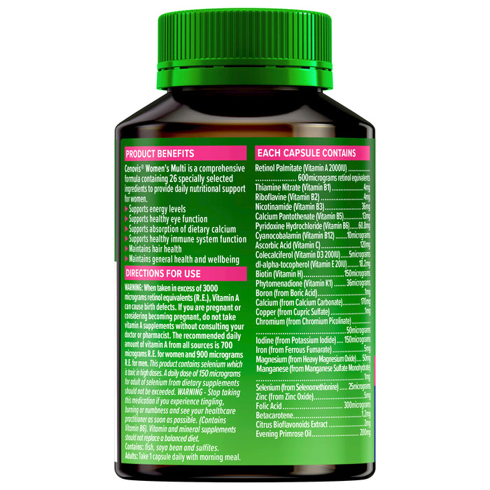 Cenovis Once Daily Women’s Multi 50 Capsules