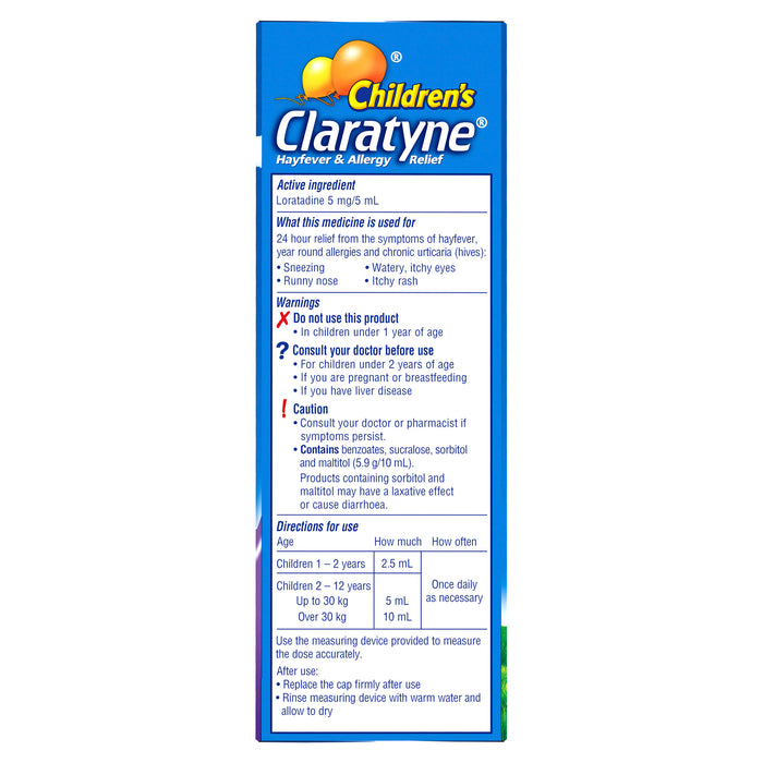 Claratyne Syrup Grape 120ml