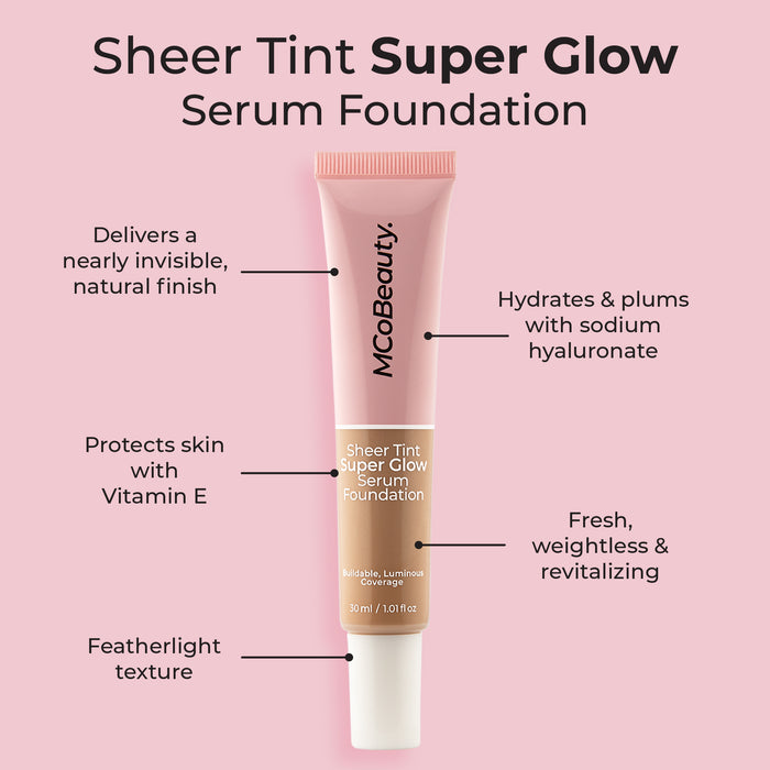 MCo Beauty  Sheer Tint Super Glow Serum Foundation 4-5 Medium 30ml