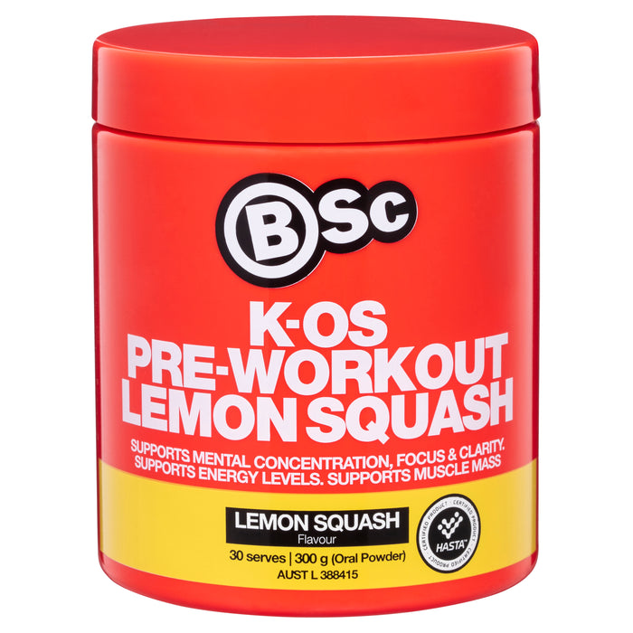 Body Science BSC K-OS Pre Workout Lemon Squash 300g