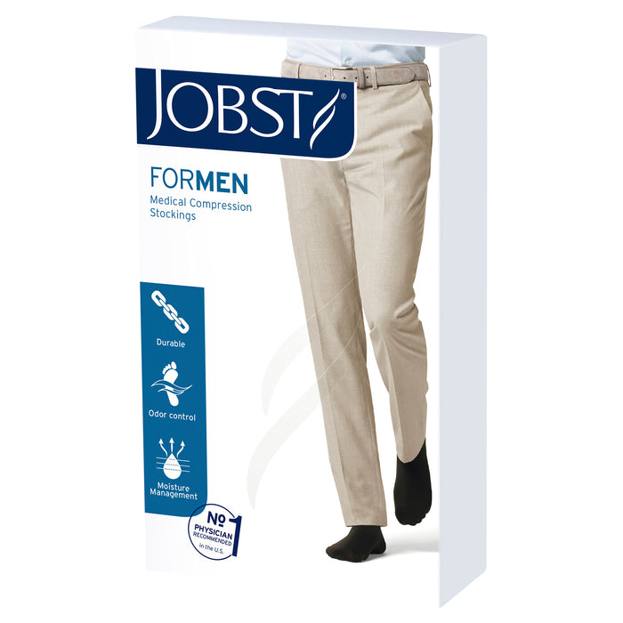Jobst For Men Casual Knee High Large Black 15-20mmHg