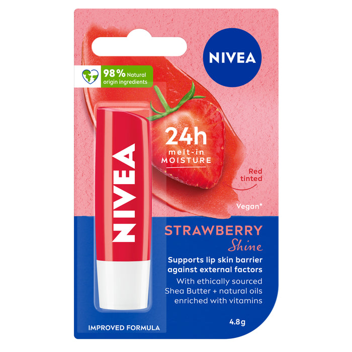 Nivea Lip Care Strawberry Shine 4.8g.
