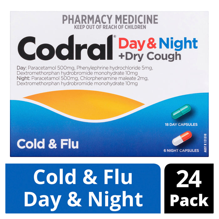 Codral PE Cold & Flu + Cough Day & Night Capsules 24