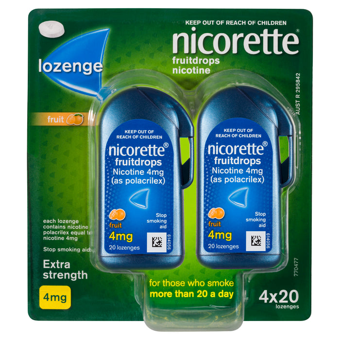 Nicorette Fruitdrops Lozenge 4mg 80