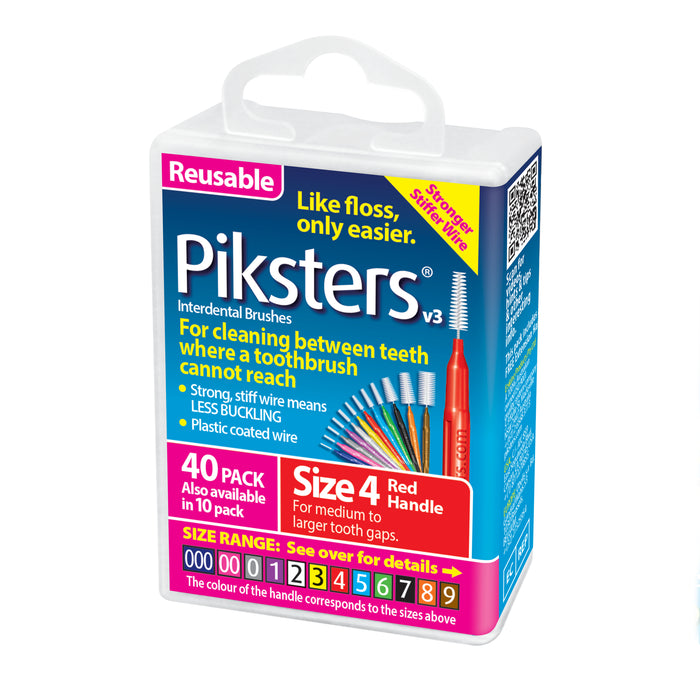 Piksters Size 4 Red 40 Pack.