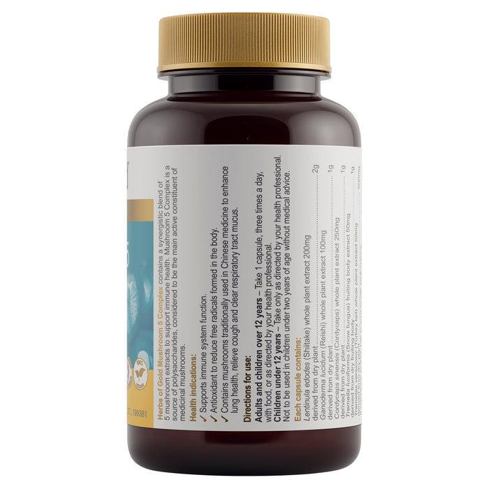 Herbs Of Gold Mushroom 5 Complex 60 Tablets