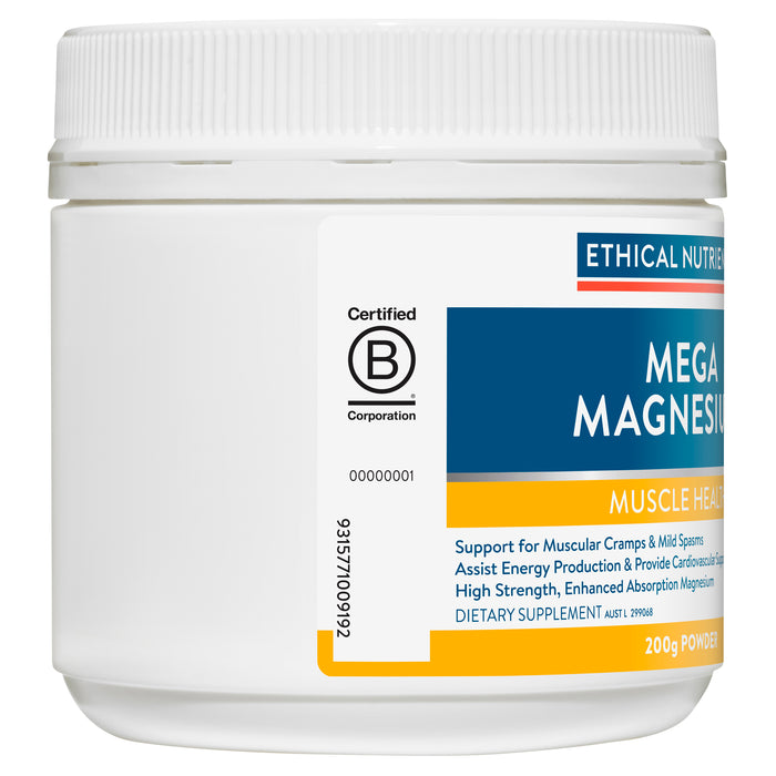 Ethical Nutrients Mega Magnesium Powder Citrus 200g