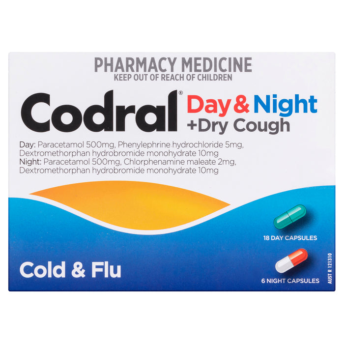 Codral PE Cold & Flu + Cough Day & Night Capsules 24