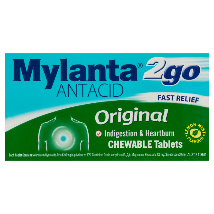 Mylanta 2Go Original Chew Tablets 100
