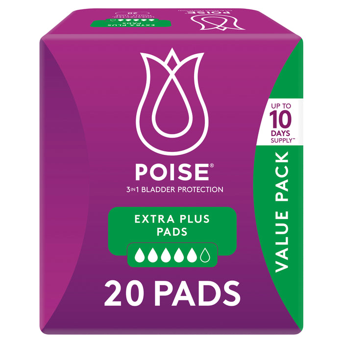 Poise Pads Extra Plus Absorbency 20
