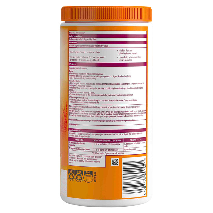 Metamucil Granular Orange 48 Doses 528g.