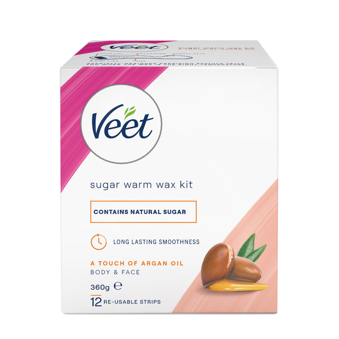 Veet Argan Oil Warm Wax Kit 360g