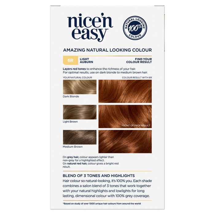 Clairol Nice N Easy 6R Natural Light Auburn.