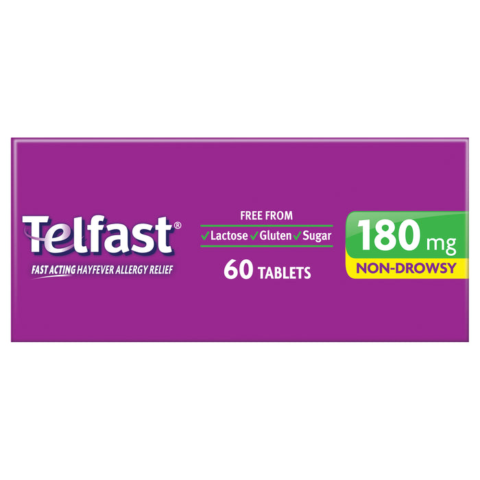 Telfast Skin Rash & Hayfever Tablets 180mg 60.