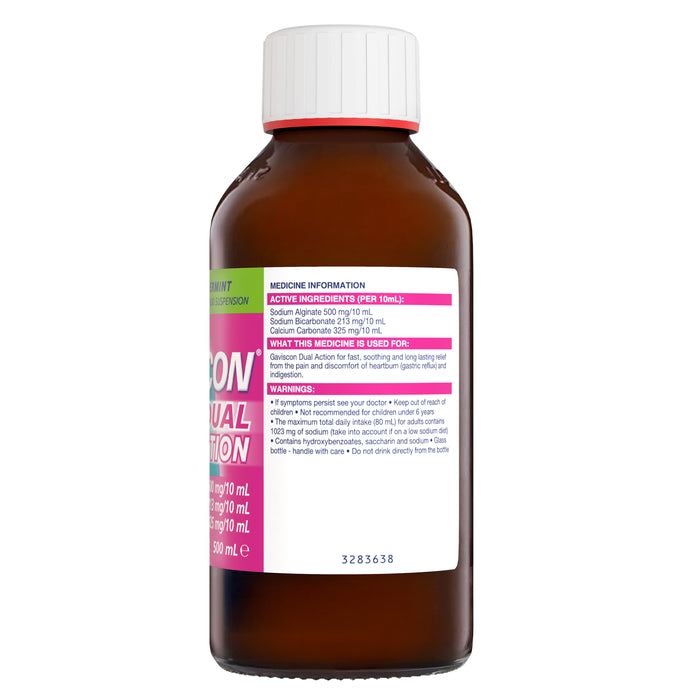 Gaviscon Dual Action Liquid Pepermint 500ml