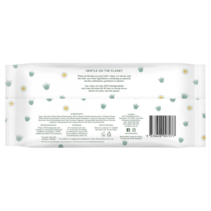 Tooshies Baby Wipes Aloe Vera & Chamomile 70 Pack