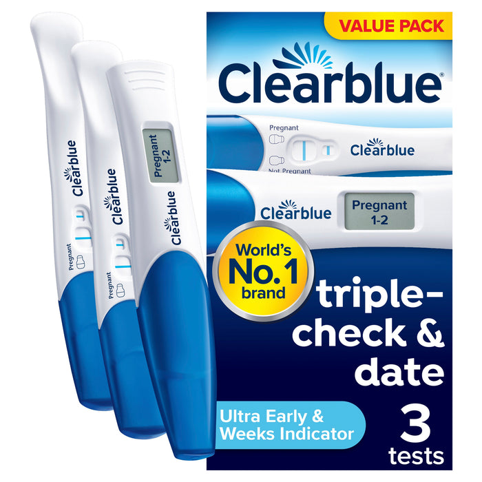 Clearblue Pregnancy Test Triple Check+Date.