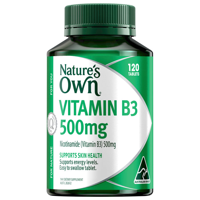 Nature's Own Vitamin B3 500mg 120 Tablets.