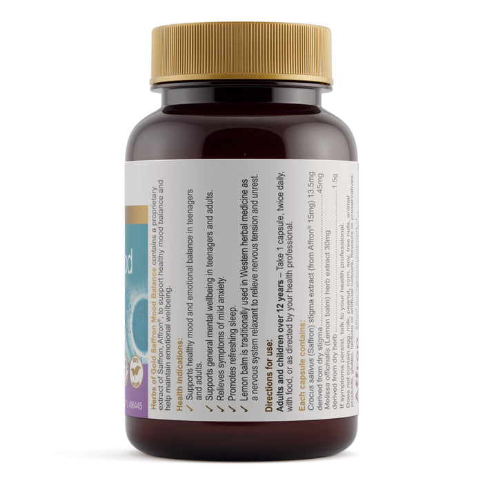 Herbs Of Gold Saffron Mood Balance 60 Capsules.
