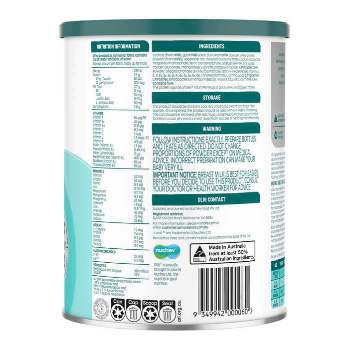 Oli6 Stage 1 Infant Formula 800g.