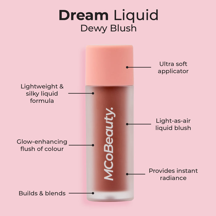 MCo Beauty Dream Liquid Dewy Blush Nude Mauve