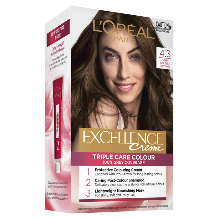 L'Oreal Excellence 4.3 Dark Golden Brown.