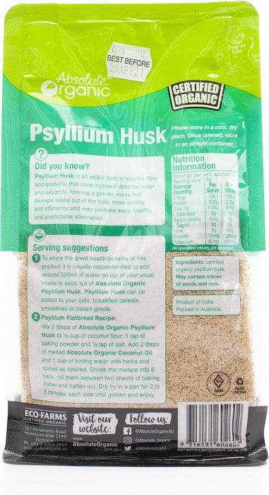 Absolute Organic Psyllium Husk 175g