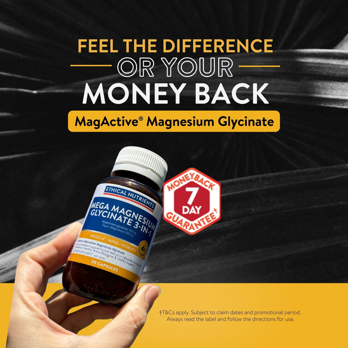 Ethical Nutrients Mega Magnesium Glycinate 3-In-1 100Capsules