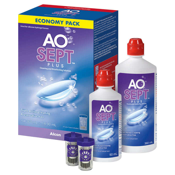 Aosept Plus Economy Pack 360ml + 90ml