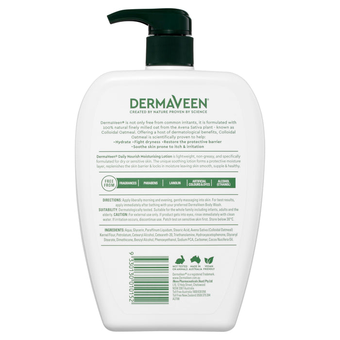 Dermaveen Daily Nourish Moisturising Lotion 1 Litre.