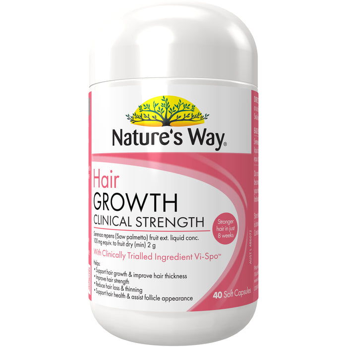 Nature's Way Hair Growth Clinical Strength 40 Soft Capsules
